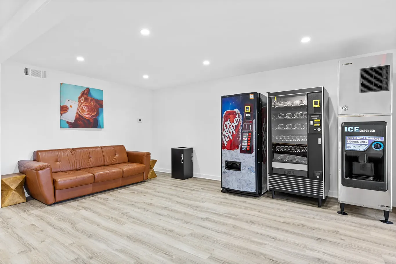The rec room — games and hangout space in the lodge